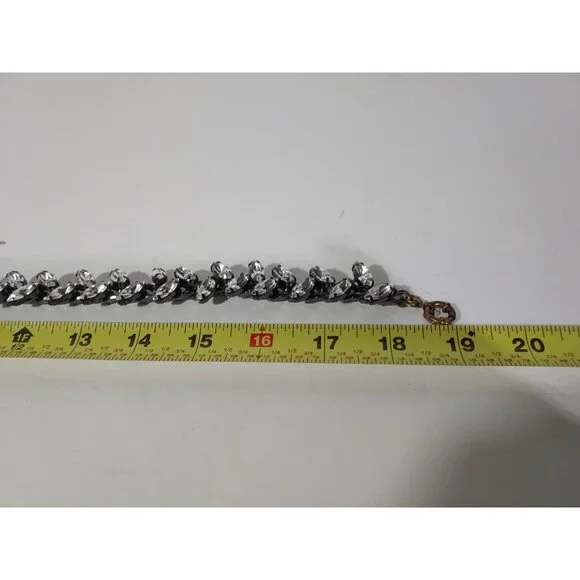 Wedding Statment Zara Heavy Prong Set Rhinestone Bling Neckless Black Back Chain - Picture 9 of 9